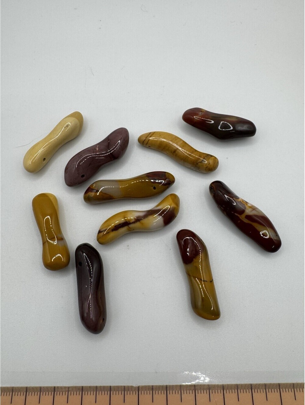 Australian Mookaite Jasper Pendant Beads - 32.2mm - Jewelry Making Crafting